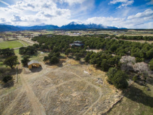 aeriel view of the ranch grounds