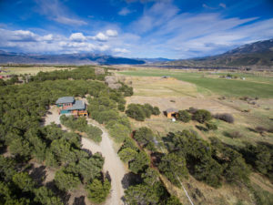 aeriel view of the ranch grounds