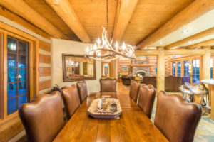 dining room, table view