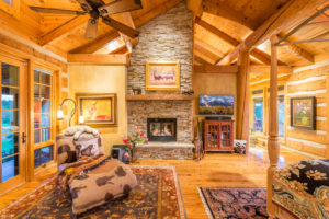 Fireplace in living room