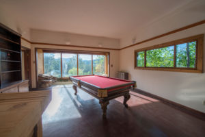 pool table in game room