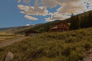 land with clouds on the horizon