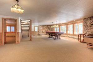 pool table in game room