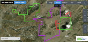 aerial view with various map lines