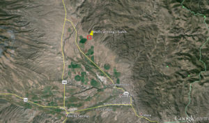 aerial view of grounds with map points