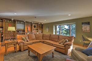 An L shaped couth in great room