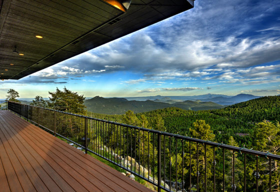 view from covered deck