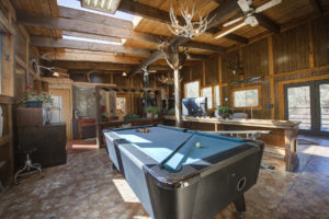 pool table in game room