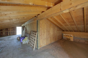 inside barn