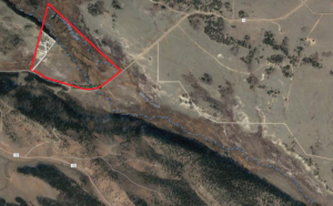 satellite view with map lines