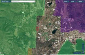 satellite view with property outline