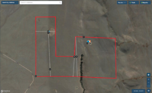 satellite view with property lines