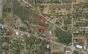 satellite view with property lines