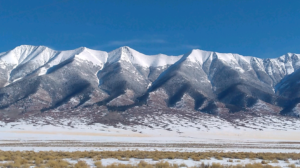 mountains on the horizon