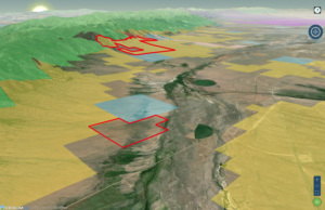 aerial view with property lines