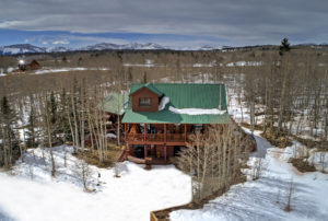 aerial view in winter