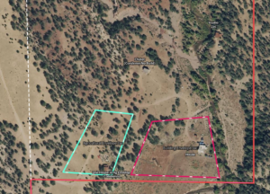 satellite view with property lines