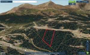 satellite view with property lines