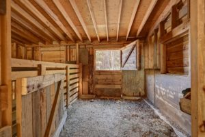 utility corner of barn