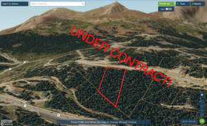 contract area outline over forest