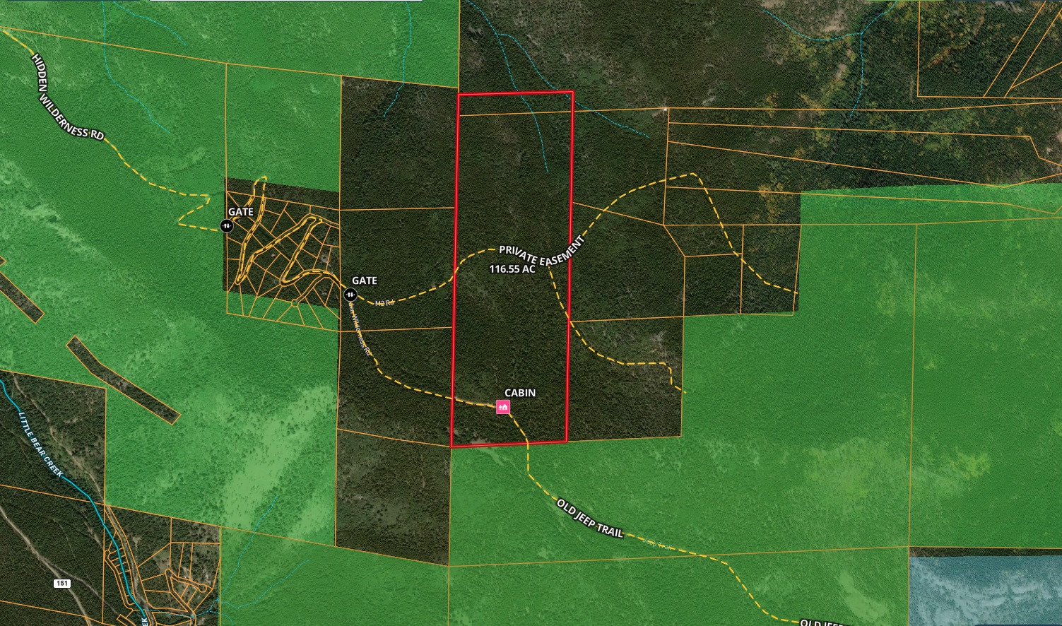 Hidden Wilderness Parcel Map - Colorado Ranch and Land