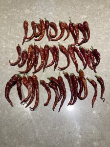 dried cayenne peppers