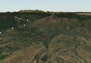 3D map looking to southwest