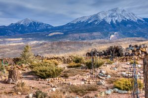 spanish peaks in distance