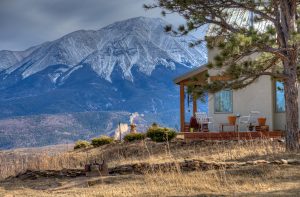 home in foreground of west Spanish Peak