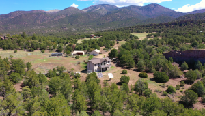 aerial view of back of house