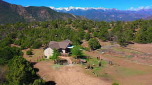 aerial view of house