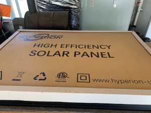 solar panel in box