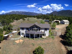 aerial view of back of house