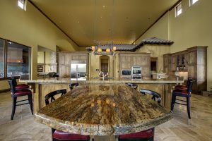 kitchen view with ceilings overview