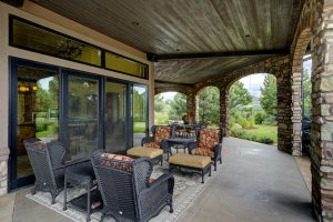 outdoor seating area