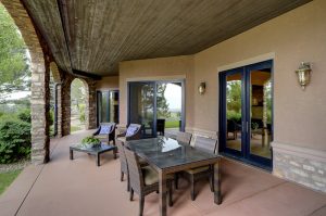 downstairs dining patio