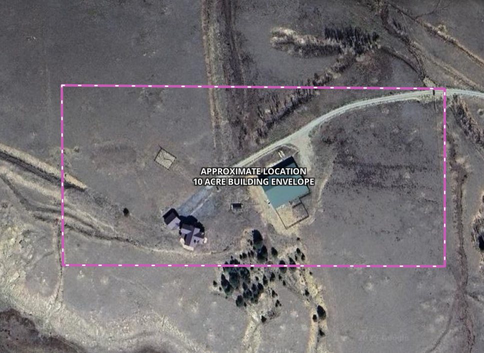 Approx 10 Ac Building Envelope map of 10 acre building envelope