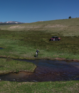 fly fisherman on the stream