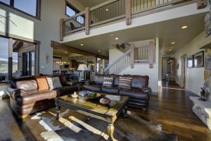 living room and railings