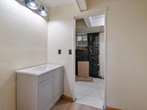 unfinished downstairs bath