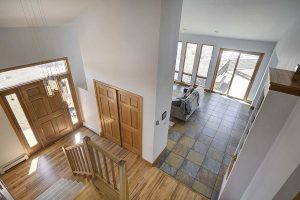 view of living from upstairs