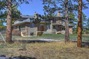 front of home through trees