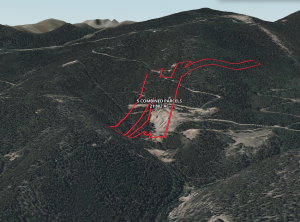 3D view of 5 combined parcels