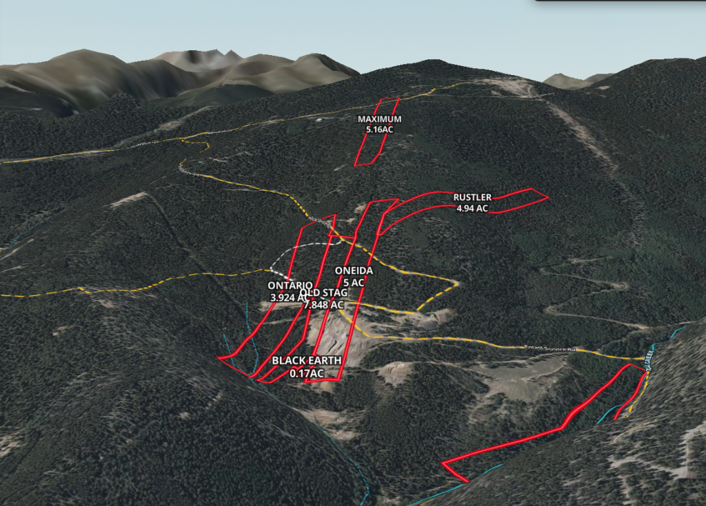 3D of Parcels towards NW 3D view of parcels