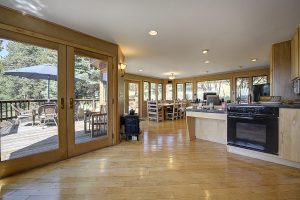 kitchen and dining areas