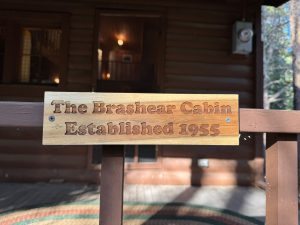 Brashear Cabin sign