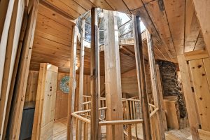 spiral staircase skylight