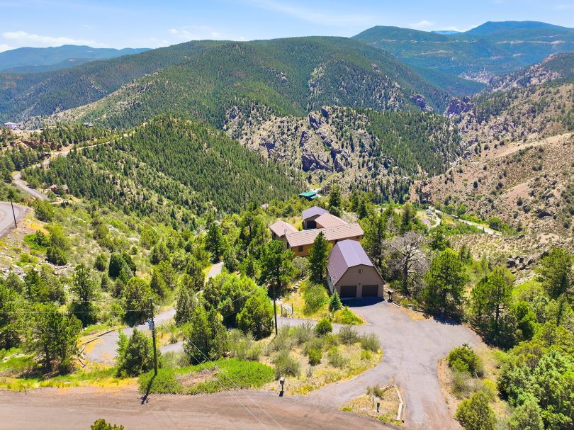 view over property towards mountains to south
